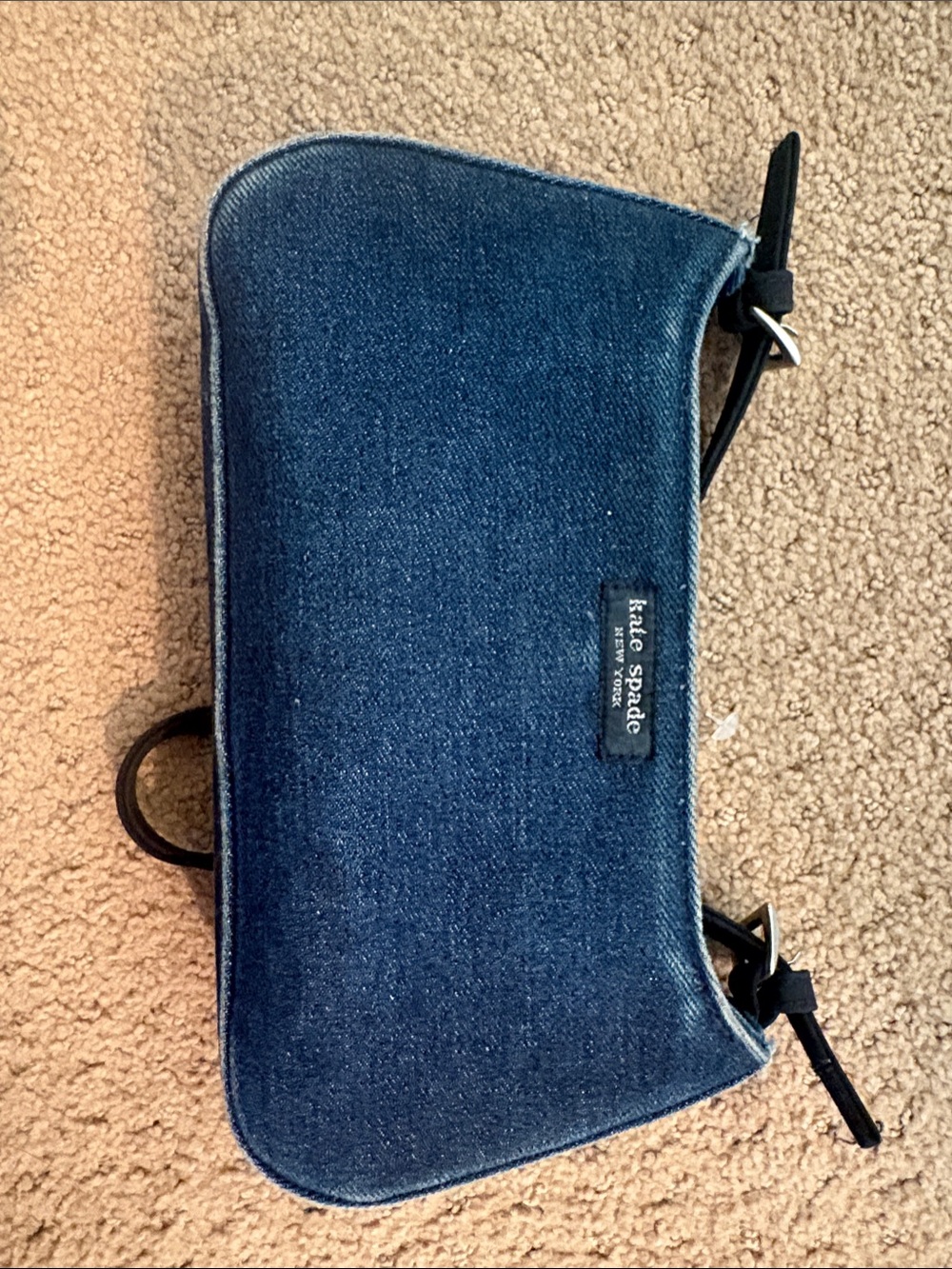 kate spade Denim Toiletry Pouch in Dark Blue